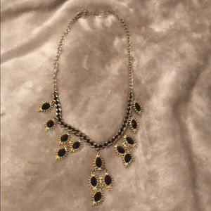 Gold & black statement necklace